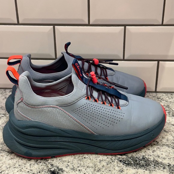 Clove Women Gray Orange Lace Sneakers Nursing Athletic Support‎ Shoes W 9.5 M 8 - Picture 9 of 9